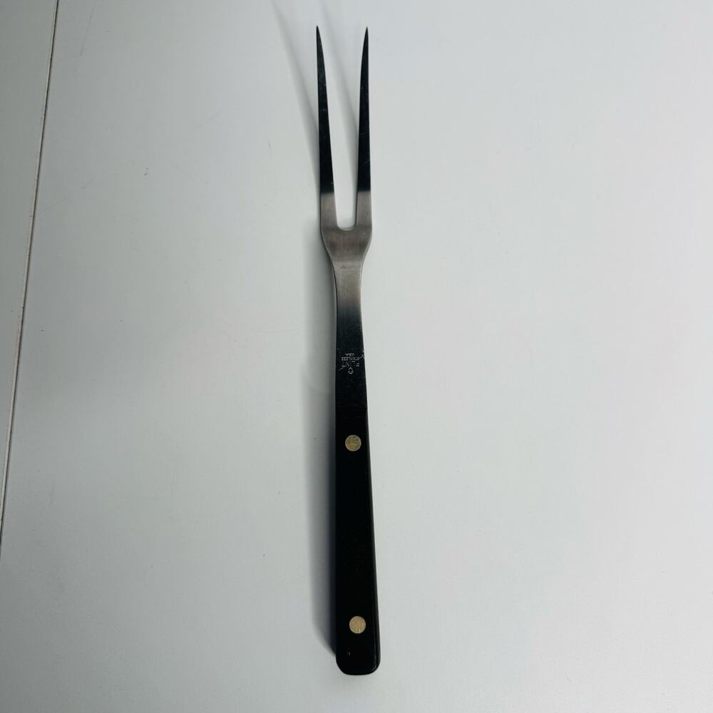 Vintage Flint Arrowhead Meat Fork Stainless Steel Riveted Composite Handle USA